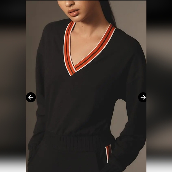 Sandays Eleanor V-neck Jumpsuit Sz M Black - Picture 3 of 16